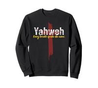 Yahweh Ogni respiro pronuncia Il Suo Nome Christian Cross Design Felpa
