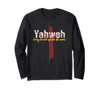 Yahweh Ogni respiro pronuncia Il Suo Nome Christian Cross Design Maglia a Manica