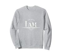 Yahweh The Great I AM - Fede ispiratrice Opera d'Arte Felpa, Unisex per Adulti, Grigio Melange, XL