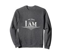 Yahweh The Great I AM - Fede ispiratrice Opera d'Arte Felpa, Unisex per Adulti, Grigio Scuro, XXL