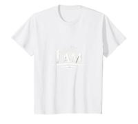 Yahweh The Great I AM - Fede ispiratrice Opera d'Arte Maglietta, Bambini, Bianco, 4 Anni