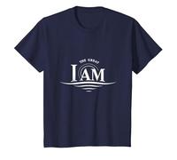 Yahweh The Great I AM - Fede ispiratrice Opera d'Arte Maglietta, Bambini, Navy, 4 Anni