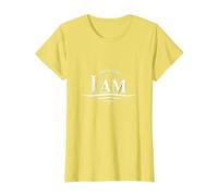 Yahweh The Great I AM - Fede ispiratrice Opera d'Arte Maglietta, Donna, Limone, 3XL