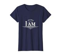 Yahweh The Great I AM - Fede ispiratrice Opera d'Arte Maglietta, Donna, Navy, M