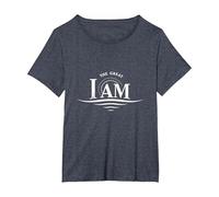 Yahweh The Great I AM - Fede ispiratrice Opera d'Arte Maglietta, Donna Plus-Size, Pervinca, 4X