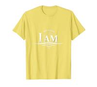Yahweh The Great I AM - Fede ispiratrice Opera d'Arte Maglietta, Uomo, Limone, XL