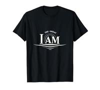 Yahweh The Great I AM - Fede ispiratrice Opera d'Arte Maglietta, Uomo, Nero, 4XL