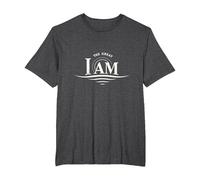 Yahweh The Great I AM - Fede ispiratrice Opera d'Arte Maglietta, Uomo Taglie Grandi, Grigio Scuro, 4X Tall