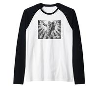 Yahweh YHVH Signore Dio Ebraico Tetragramma Ebraismo Maglia con Maniche Raglan