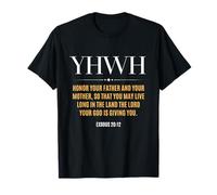 Yahweh YHWH Onora tuo padre e tua madre ebreo ebraico Maglietta