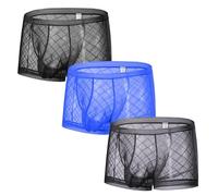 YAHWULAI - Boxer da uomo, biancheria intima per uomini, trasparenti, comodi e delicati sulla pelle senza etichetta, M