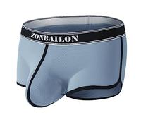 YAHWULAI Boxer da uomo sexy, traspiranti e delicati sulla pelle, 1 grigio, M