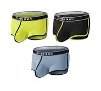 YAHWULAI Boxer da uomo sexy, traspiranti e delicati sulla pelle, 3*mul 01, XXL