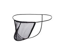 YAHWULAI Sexy See Through Sheer Thongs G-String Big Ball Pouch Quick Dry T-Back Underwear, 1 nero, XL