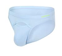 YAHWULAI Slip da uomo triangolare - Sexy e confortevole con ventilazione, elasticità e texture delicata sulla pelle per un maggiore comfort e stile., 1 blu chiaro, L