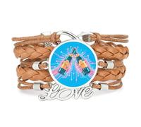 YAIEWNE Braccialetto Intrecciato Multistrato Regolabile In Pelle, Ideale Per Feste Della Birra, Amicizia, Cyber Neon, Bracciale Etnico, Accessorio D'Amore, Regalo Di Compleanno O Di Natale.