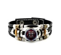 YAIEWNE Braccialetto Intrecciato Regolabile In Pelle A Strati Con Simbolo Dell'Angelo Gemelli, Bracciale Etnico Rock Roll Fatto A Mano, Accessorio Per L'Amicizia, Regalo Di Compleanno O Di Natale.