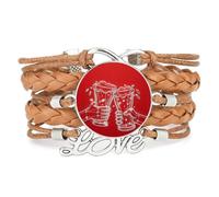 YAIEWNE Braccialetto Regolabile In Pelle Intrecciata Con Topologia A Stella Astratta, Ideale Per Festival Della Birra, Bracciale Etnico, Accessorio D'Amore, Regalo Di Compleanno O Di Natale, Marrone.