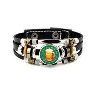 YAIEWNE Festival Della Birra, Bolla, Scienza, Stella, Topologia, Bracciale Regolabile In Pelle Intrecciata, Bracciale Etnico Fatto A Mano, Accessorio Per L'Amicizia, Regalo Di Compleanno O Di Natale