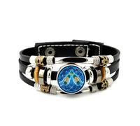 YAIEWNE Festival Della Birra Cartone Animato Digitale Entanglement Quantistico Braccialetto Regolabile In Pelle Intrecciata, Bracciale Etnico Fatto A Mano, Accessorio Regalo Di Compleanno Natale