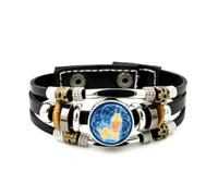 YAIEWNE Festival Della Birra Universo Artistico Intreccio Quantistico Bracciale Regolabile In Pelle Intrecciata, Bracciale Etnico Fatto A Mano, Accessorio Regalo Di Compleanno Natale