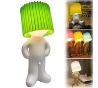 YAIUNHIQ Lampada da Notte birichina, Lampada da Tavolo a LED Divertente, Lampada da Uomo timido, Piccola Lampada da Tavolo Creativa con Paralume,A