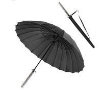 YAIUNHIQ Ombrello a Manico Lungo in Metallo Samurai Sword Ombrello da Pioggia per Esterni Antivento
