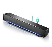 YaizK Mini altoparlante cablato Soundbar Music Player Bass Surround Soundbox altoparlante con connettore audio da 3,5 mm per desktop, laptop, TV, smartphone, tablet, MP3, MP4 e altro (nero)