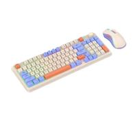 YAJBHnzpt Set tastiera e mouse illuminato K Snake K820 USB cablato compatibile con laptop desktop Home Office(K820 Lagoon Blue)