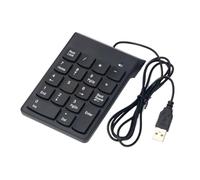 YAJBHnzpt Tastierino numerico Tastiera numerica cablata USB a 18 tasti Compatibile con computer portatile PC desktop Ragioniere