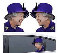 Yajimsa Adesivo per Finestra della Regina Elisabetta | Decalcomanie della Finestra Divertenti della Regina Elisabetta per i Veicoli,Decalcomania del finestrino 'Auto Rimovibile per la Porta