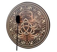 Yajimsa Tamburo sciamano, tamburo sciamanico fatto a mano, strumento pirata, tamburello di luce per sciamano, membrana vegana, regalo per gli amanti della musica