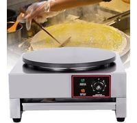 YAJJL Macchina per Waffle Antiaderente, Piastra Elettrica Professionale per Crêpes con Potenza Elevata di 2800 W, Interruttore Indipendente, Diametro Piastra 400 Mm * Spessore 20 Mm per Chapati