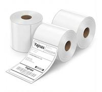 YAJNAS 3 etichette per spedizioni termiche dirette (100 x 150 mm), rotolo di etichette autoadesive per stampante termica, indirizzi codici a barre, etichette per corriere pacchi per e-commerce, 400