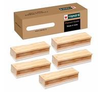 YAJNAS Spolverino in legno di alta qualità, non magnetico, bianco e nero, per cancellare pennarelli per lavagna bianca o lavagna, scrivere, cancellare spolverini in legno, confezione da 5