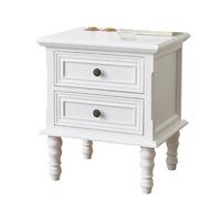 Yajuer Comodini, Comodini mid Century, Comodino con Cassetto, Comodino Moderno, Comodino Alto, Piccoli Comodini per Camere Da Letto(White,40 * 38 * 52cm)
