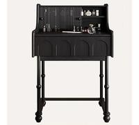 Yajuer Comodino Alto, Comodini mid Century, Cassettiera Alta con Cassetti, Comodino In Legno, Piccoli Comodini per Camera Da Letto Dormitorio(Black,60 * 44 * 95cm)