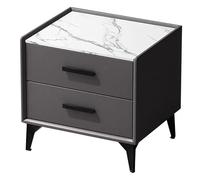 Yajuer Comodino Bianco, Comodino Alto con Cassetti, Comodino Moderno, Comodino In Legno, Tavolino Laterale per Camere Da Letto E Piccoli Spazi(Dark gray,45 * 40 * 49cm)