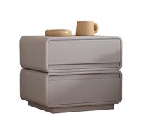 Yajuer Comodino Bianco, Comodino con Pelle, Comodino Moderno, Comodino In Legno Per Camera Da Letto, Armadio per Bambini, Dormitorio, Camera Degli Ospiti, Soggiorno(Light gray,45 * 40 * 50cm)