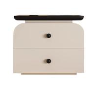 Yajuer Comodino, Comodini, Comodini Moderni In Legno, Comodino In Legno con Contenitore, Tavolini per Piccoli Spazi(Black,60 * 40 * 50cm)