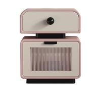 Yajuer Comodino, Comodino con 2 Cassetti, Comodino Moderno, Comodini In Legno con Cassetti Per Camera Da Letto, Ufficio, Armadio per Bambini, Dormitorio(Pink,35 * 40 * 50cm)