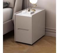 Yajuer Comodino, Comodino Moderno con Cassetti, Comodino In Legno, Comodino Stretto Piccolo Comodino per Camera Da Letto(Khaki,25 * 40 * 50)