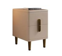 Yajuer Comodino Laterale, Comodino In Legno con 2 Cassetti, Semplice Comodino Portaoggetti per Camera Da Letto Soggiorno Ufficio Bagno(Khaki,30 * 40 * 50cm)