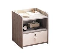Yajuer Comodino Moderno, Comodino con Mobiletto con Serratura E Ripiano Aperto, Comodino per Camera Da Letto, Semplice Comodino per Camera Da Letto, Soggiorno
