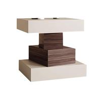 Yajuer Comodino Moderno, Comodino In Legno con Spazio Aperto, Tavolino Minimalista A 4 Ripiani, Comodino Alto per Camera Da Letto, Soggiorno, Studio(White,50 * 40 * 50cm)