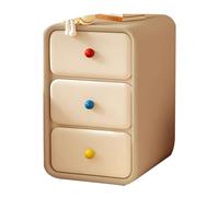Yajuer Comodino Moderno, Piccolo Comodino, Tavolino Stretto con Cassetti, Mobiletto Stretto, Comodino In Legno per Piccoli Spazi(Khaki,45 * 40 * 50cm)