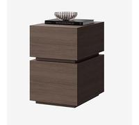 Yajuer Comodino Nero, Comodino Moderno con Cassetto Portaoggetti, Tavolini per Piccoli Spazi, Comodino In Legno per Soggiorno Camera Da Letto(Walnut,30 * 36 * 45cm)