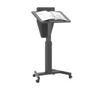 Yajuer Leggio Mobile con Ruote, Podio In Piedi, Scrivania per Lettura In Piedi, Piattaforma Portatile per Lezioni E Discorsi, Leggio In Piedi per Aula