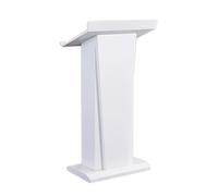 Yajuer Podio In Legno, Supporto per Hostess con Ruote, Piccolo Banco Reception, Supporto per Podio Portatile, Pulpito per Podio per Conferenze In Legno per Chiese(White)