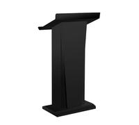 Yajuer Podio In Legno, Supporto per Hostess con Ruote, Piccolo Banco Reception, Supporto per Podio Portatile, Pulpito per Podio per Conferenze In Legno per Chiese(Black)